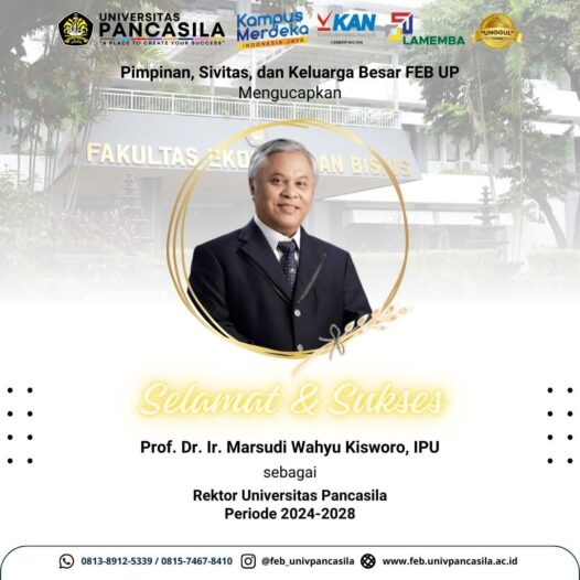 Selamat Dan Sukses Rektor Universitas Pancasila Periode Prof