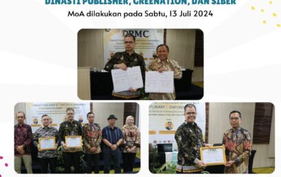 Memorandum of Agreement (MoA) antara Fakultas Ekonomi dan Bisnis Universitas Pancasila dengan Dinasti Publisher, Greenation, dan Siber